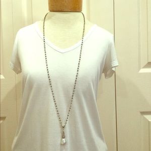 Safia Day silver and pearl necklace